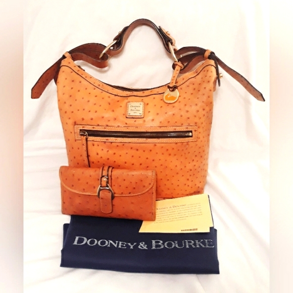 Dooney & Bourke Handbags - Vintage Dooney & Bourke Shoulder Bag with Matching Wallet and Checkbook